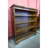 A Victorian mahogany open bookcase
