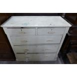 A Victorian painted pine chest of drawers