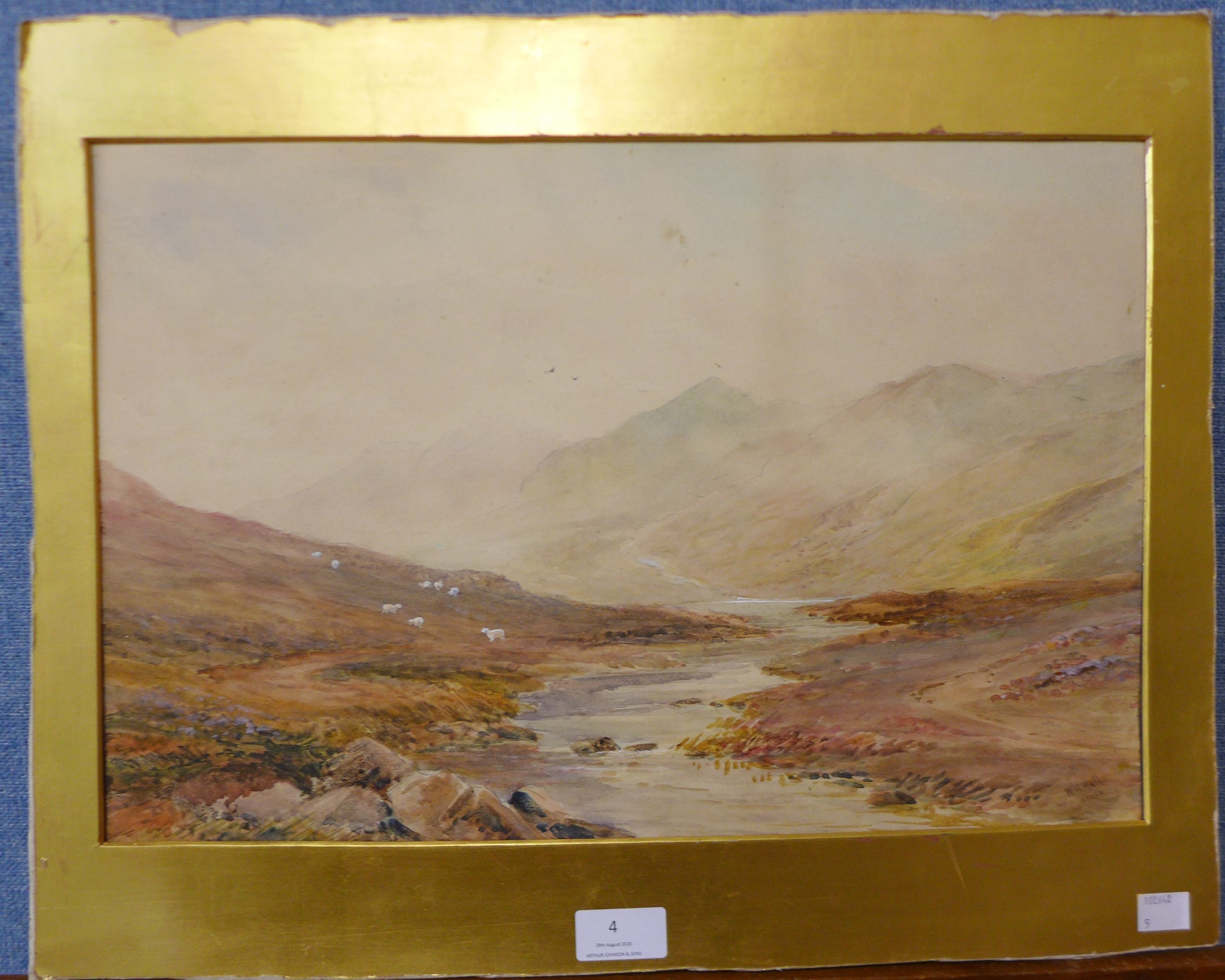 William Henry Hall (1812-1880), Mountain Mists, watercolour, 30 x 45cms, unframed - Image 2 of 3