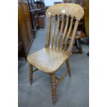 A Victorian elm and beech kitchen chair