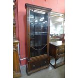 A Victorian rosewood display cabinet, lock stamped J. Bramah, 124 Picadilly