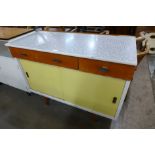 A 1960's kitchen cabinet