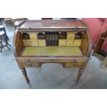 A Victorian mahogany cylinder desk