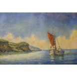 * Wallstrom, coastal landscape, oil on canvas, 66 x 95cms, framed