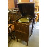 An oak Colombia gramophone cabinet