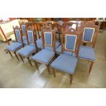 A Harlequin set of ten Victorian mahogany dining chairs (6+4)