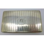 A large silver cigarette case, 205.5g