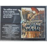A quad size film poster, History of the World, part 1, Mel Brooks