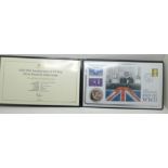 A 2020 75th Anniversary of VE Day silver proof £5 coin cover, with Certificate of Authenticity