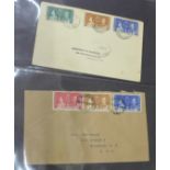 Stamps; King George VI Commonwealth first day covers and commercial mail (52)