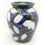 An Anita Harris Art pottery vase in the Snowdrop design, 13.5cm
