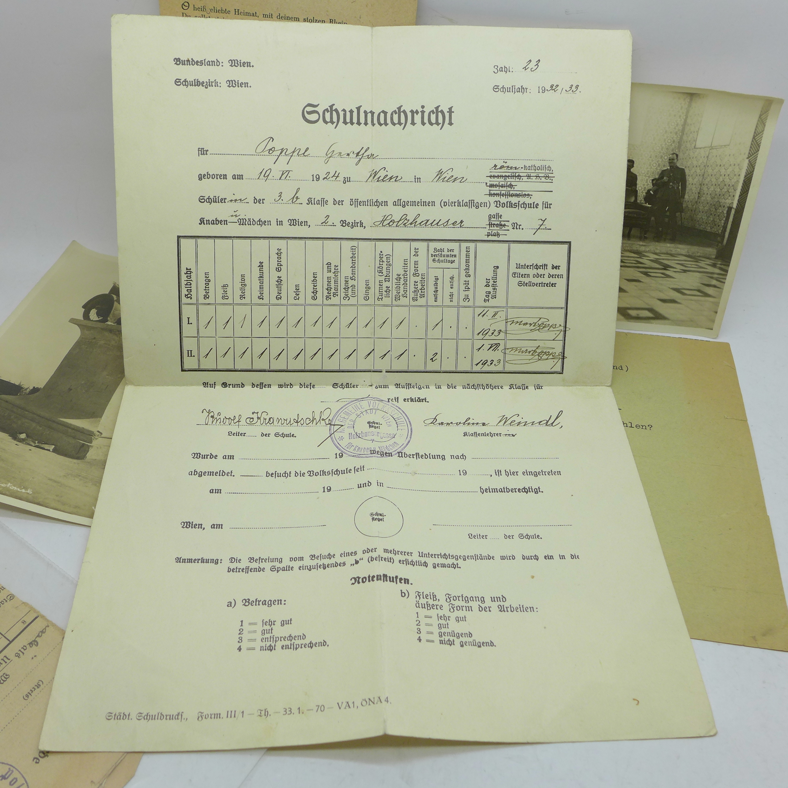 A collection of German ephemera and photographs including a Third Reich Identification passbook - Image 6 of 6