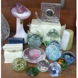 Paperweights and other glass