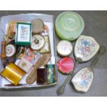 Compacts and other vanity or dressing table items