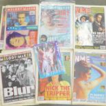 Thirty NME and Melody Maker magazines - some sealed, some with free gifts