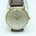 A gentleman's 9ct gold cased Avia De Luxe wristwatch