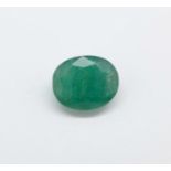 An unmounted emerald, approximately 3.95carat weight