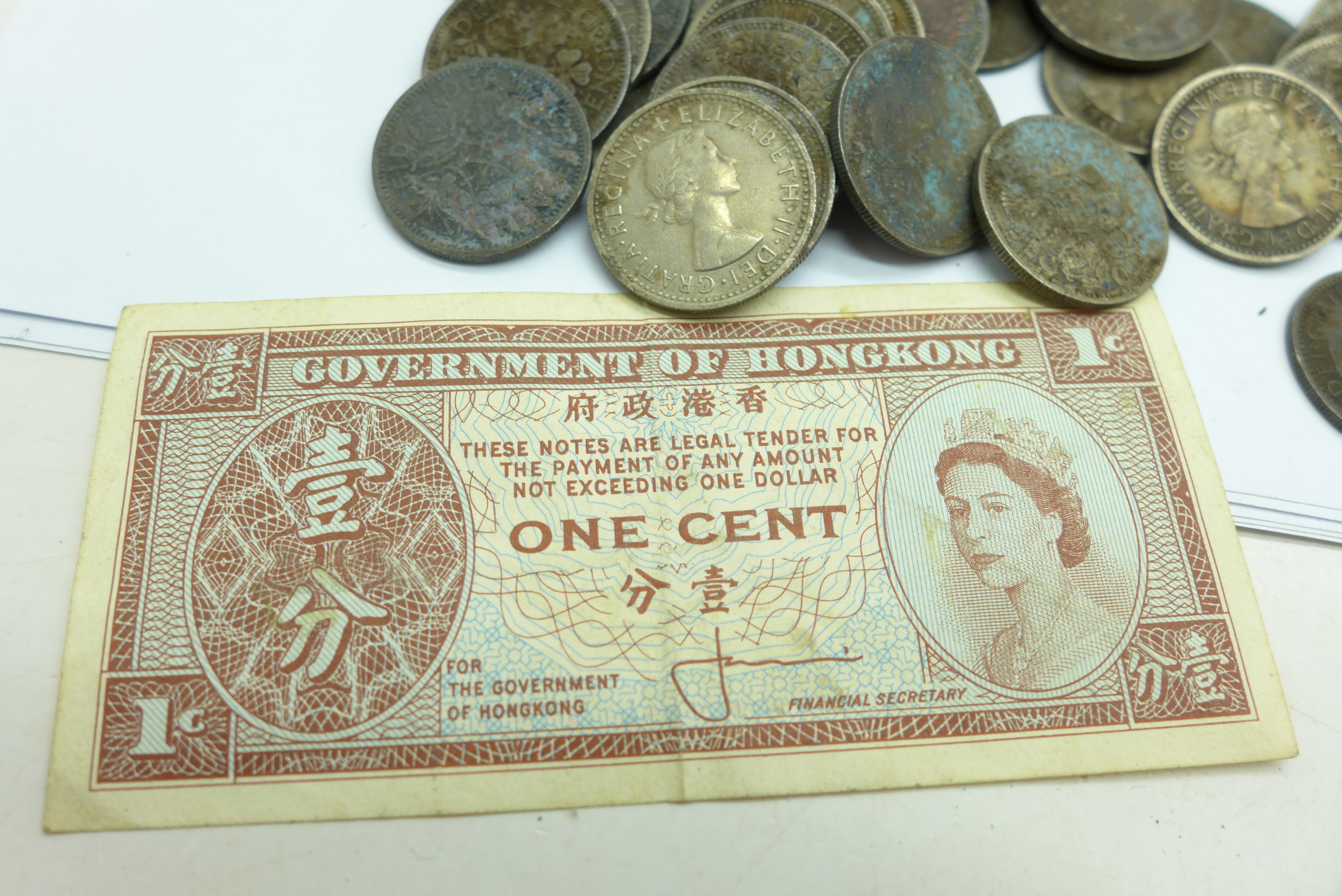 A collection of sixpences and foreign banknotes - Image 3 of 4