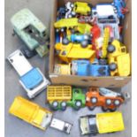 Tonka Toys die-cast vehicles including a crane