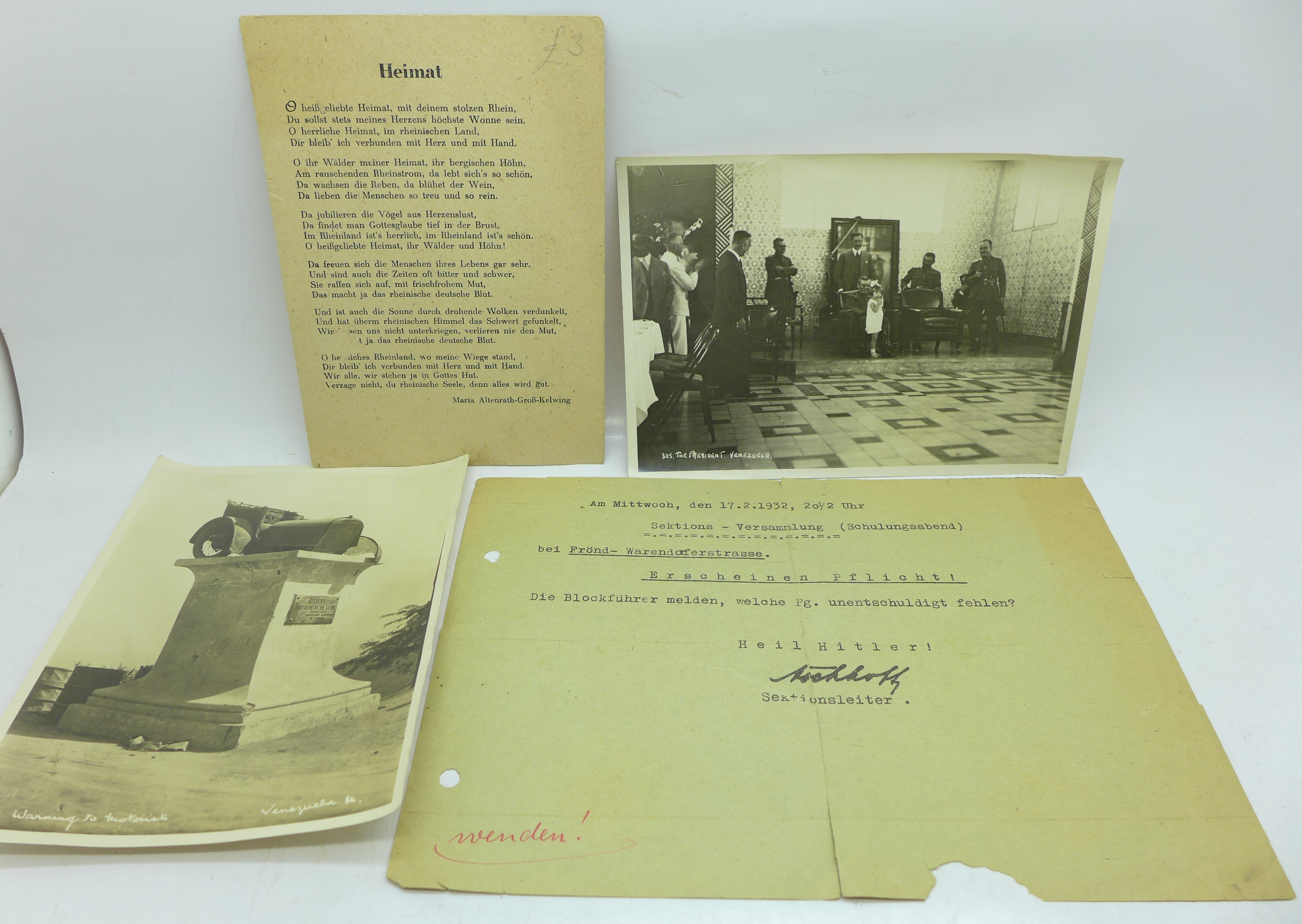 A collection of German ephemera and photographs including a Third Reich Identification passbook - Image 5 of 6