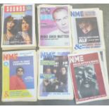 1980's music magazines, Sounds and NME, (63)