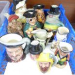 Twelve Toby and character jugs **PLEASE NOTE THIS LOT IS NOT ELIGIBLE FOR POSTING AND PACKING**