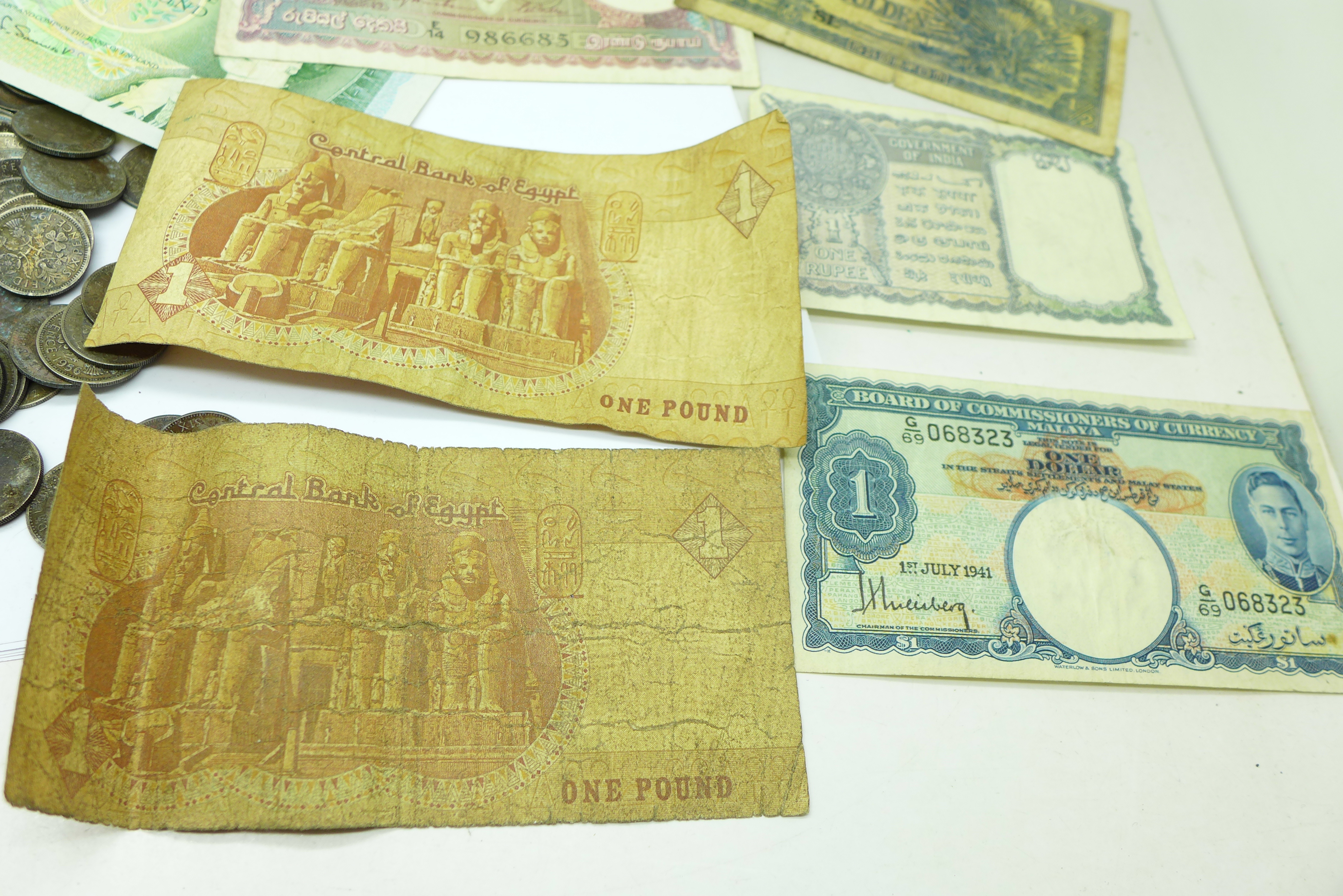 A collection of sixpences and foreign banknotes - Image 2 of 4