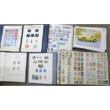 Seven assorted albums of stamps