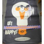 A large Elvis Costello, Get Happy poster