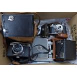 Cameras, a cine camera, Brownie and light meters, etc. **PLEASE NOTE THIS LOT IS NOT ELIGIBLE FOR