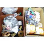 Four boxes of cottons and other haberdashery **PLEASE NOTE THIS LOT IS NOT ELIGIBLE FOR POSTING