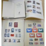 Three booklets of Russian stamps and a stamp collecting book