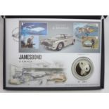 A 2020 James Bond Q Branch silver proof coin cover, Royal Mail No. 0585, with Certificate of