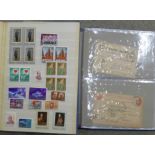 Stamps; Russia mint stamps and postal history in two albums