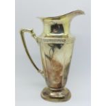 A tall silver cream jug, Mappin & Webb, 175g, 14.5cm