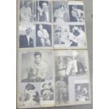 Three scrap books containing newspaper cuttings from 1950's and 1960's including Elvis Presley,