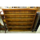 An oak open bookcase