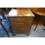 A mahogany chest of drawers