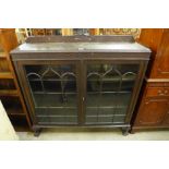 A Chippendale Revival mahogany two door bookcase