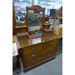 An Edward VII walnut dressing chest