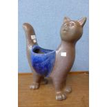 A figural cat garden planter