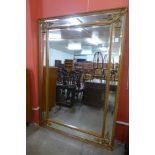 A large French style gilt framed mirror, 194 x 136cms (M24W202) #