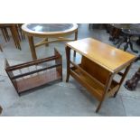 Two teak magazine racks