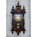 A 19th Century walnut Vienna wall clock