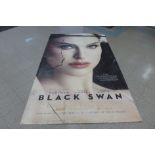 Film memorabilia, two grand banners for films, Black Swan, Death Racer