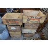 Assorted advertising crates