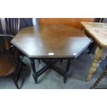 A Victorian mahogany octagonal centre table