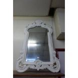 A French style white painted mirror