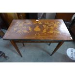 An 18th Century Dutch rosewood and marquetry inlaid card table