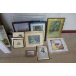 Assorted paintings and prints